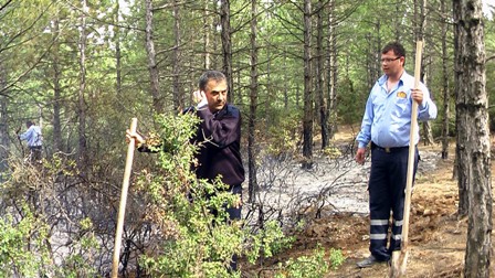 İtfaiye, Yangını Küreklerle Söndürdü