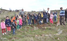 Seydişehir'de Ana Sınıfı Öğrencileri Fidan Dikti