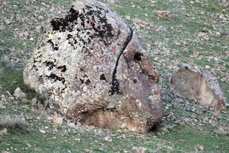 İnsan kafasını benzeyen kaya ilgi çekiyor