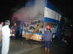 Kulu'da TIR yangını