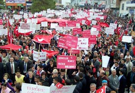 Beyşehir'de teröre lanet mitingi