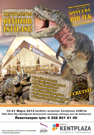 Dev dinozorlar Kentplaza’ya geliyor