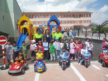 Minikler trafik eğitimi aldı
