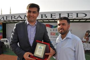 Kalaycı’ya teşekkür plaketi