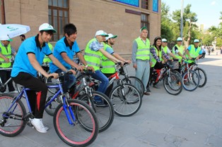 Sağlık için pedal çevirdiler