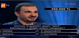 250 bin liralık soru 'şaka' gibi kaçtı
