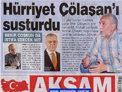 Hürriyet'te Çölaşan depremi