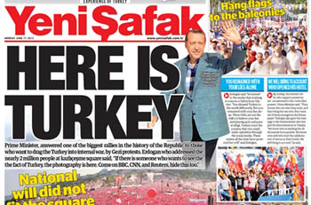 Yeni Şafak'tan ingilizce manşet