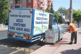 Karatay'da Çöp Konteynerleri Dezenfekte Ediliyor