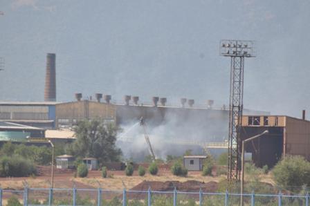 Eti Alüminyum fabrikasında yangın