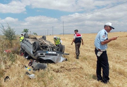 Konya'da Otomobil Devrildi: 7 Yaralı