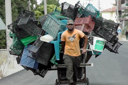 Hurdacıdan ilginç taşımacılık