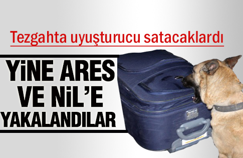 Tezgahta uyuşturucu satacaklardı, Ares ve Nil'e yakalandılar