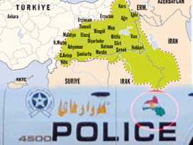 Küstah harita polis otolarında