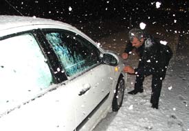 Seydişehir'de etkili kar yağışı