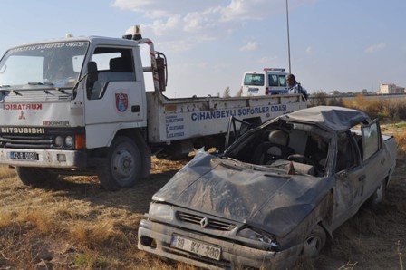 Konya’da otomobil takla attı: 5 yaralı