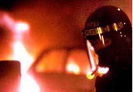 Çeltik'te otomobil yandı