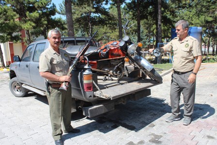 Beyşehir’de motosikletle projektörlü far avına suçüstü