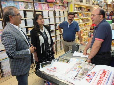 Gülay Samancı kırtasiye esnafını ziyaret etti