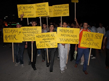 Konya'da konser protestosu
