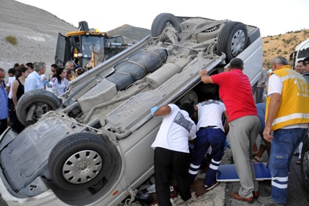 Konya’da trafik kazası: 1 ölü, 5 yaralı