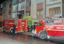 Bodrum katında yangın çıktı