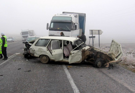 Ilgın'da kaza: 1 ölü, 3 yaralı