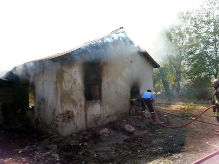 Akşehir’de yangın