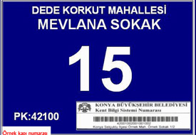 Mavi adres levhalarına dikkat