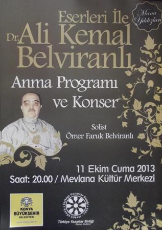 Vefatından 10 yıl sonra Ali Kemal Belviranlı konseri