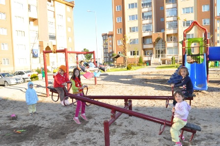 Bayram tatilinde çocukların park mesaisi