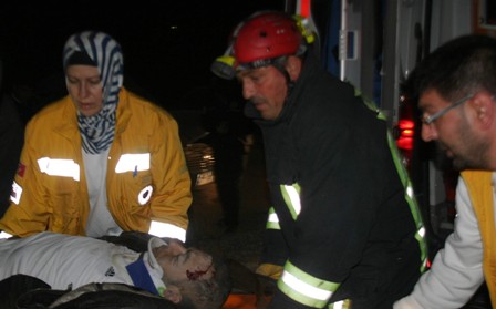 Konya’da otomobil devrildi
