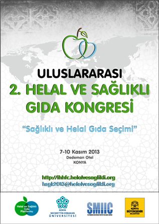 Uluslararası 2. Helal ve Sağlıklı Gıda Kongresi 7-10 Kasım tarihlerinde yapılacak