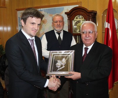 Arnavutluk heyetinden, Müftü Özbuğday’a ziyaret