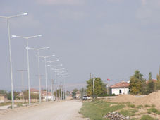 Aziziye yolu ışıklandırıldı