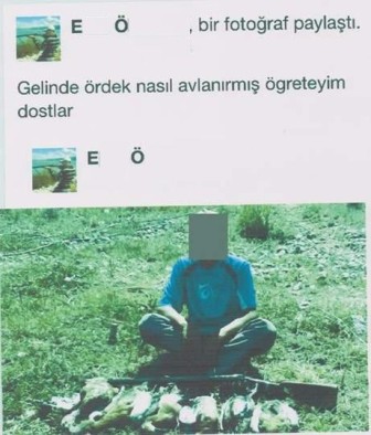 Sosyal paylaşım sitesindeki avcı fotoğrafına ceza