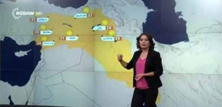 Kürt kanalında 7 ilimiz Kürdistan haritasında
