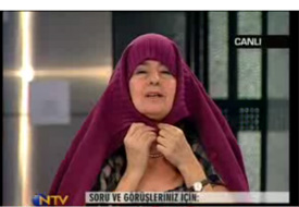 Canlı yayında 'türban' tarifi