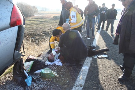 Konya'da otomobil devrildi: 5 yaralı