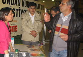 Sigara içenlere Kule Site’de ölçüm