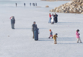 Buz üzerinde adacığa yolculuk