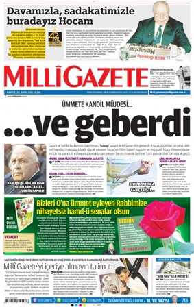 Milli Gazete; ... ve geberdi