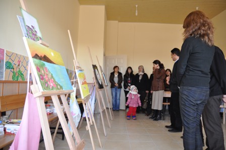 Halkapınar'da Protokol, Resim Kursunu Ziyaret Etti