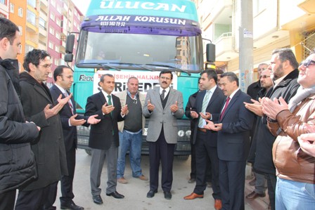 Seydişehir'den Suriye'ye yardım tırı yola çıktı