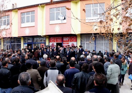 MHP Seydişehir Teşkilatı, Ortakaraören'de seçim bürosu açtı