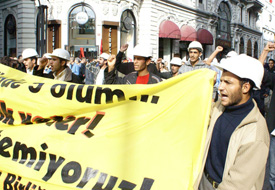 Tuzla tersanelerinde eylem, 120 gözaltı