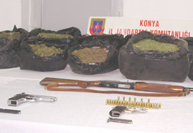 28 kilogram esrar ele geçirildi