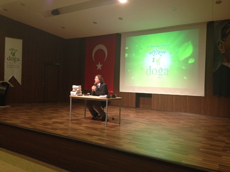 Doğa Koleji’nde söyleşi yaptı