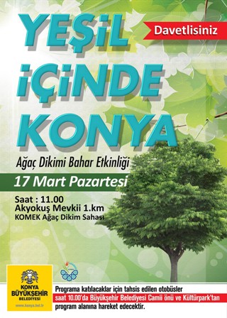 Ağaç Dikimi Bahar Etkinliği 17 Mart Pazartesi Günü Yapılacak