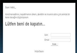 benidekapatin.com İMZA bekliyor